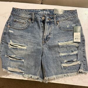 Wild Fable Ripped Jean Shorts - Light Blue